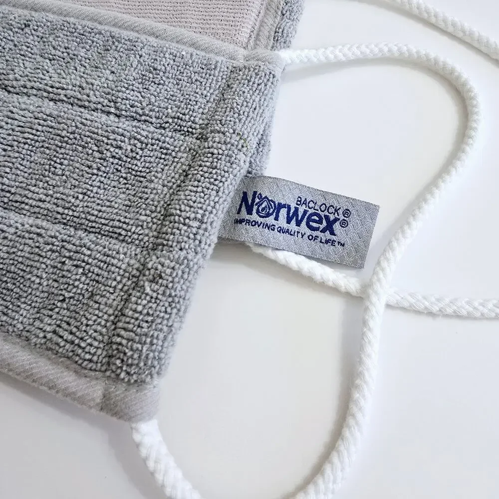 Norwex Back Scrubber Grey Baclock Microfiber EUC